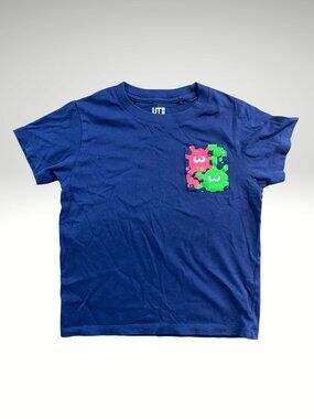 Nintendo Splatoon Uniqlo Royal Blue Toddler Boys T-shirt Size 3-4 /XS (SKU: 18B)